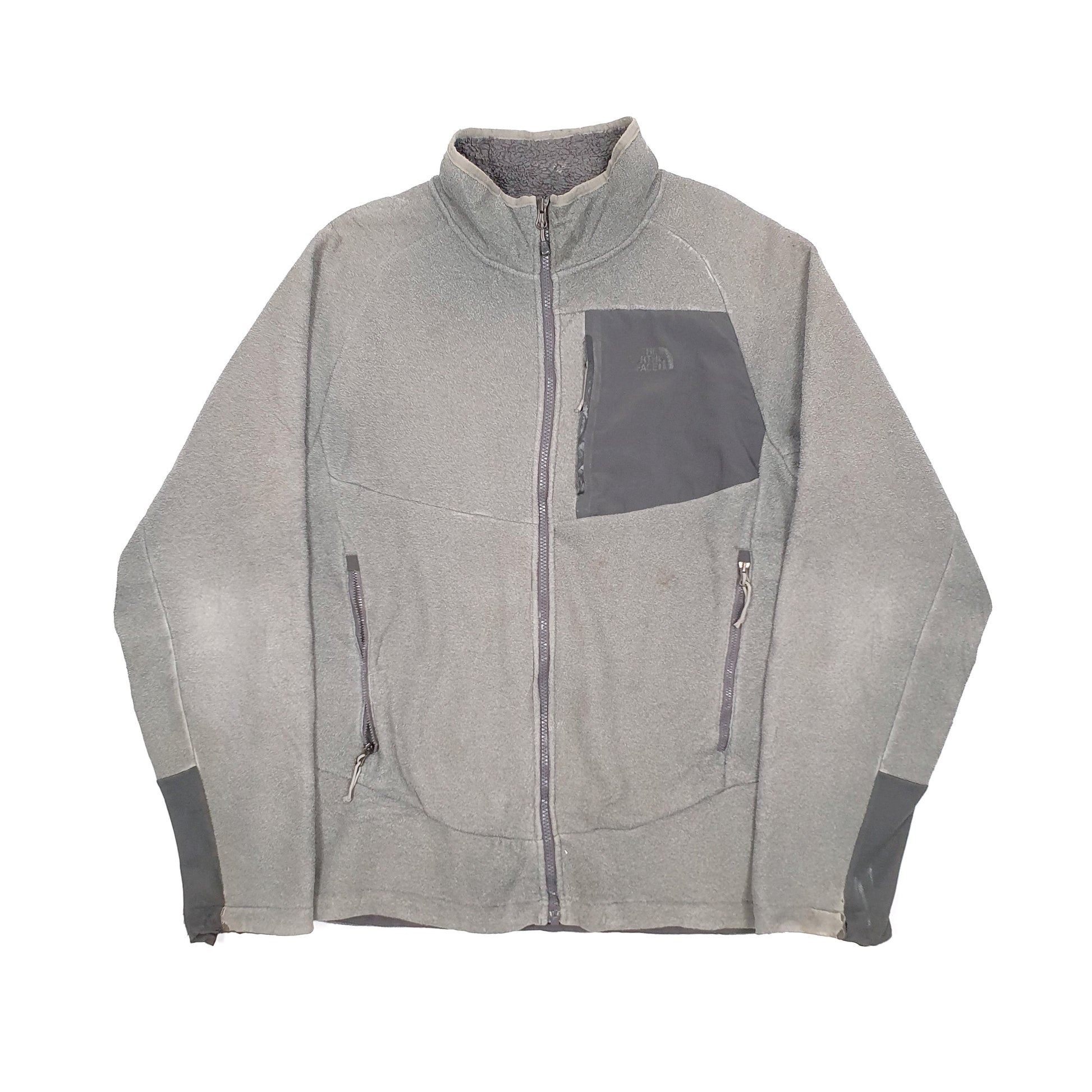 Mens Grey The North Face Sherpa Full Zip Jumper