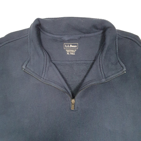 Mens Navy L.L.Bean  Quarter Zip Jumper