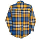 Gap Flannel Shacket Long Sleeve Regular Fit Check Shirt Yellow