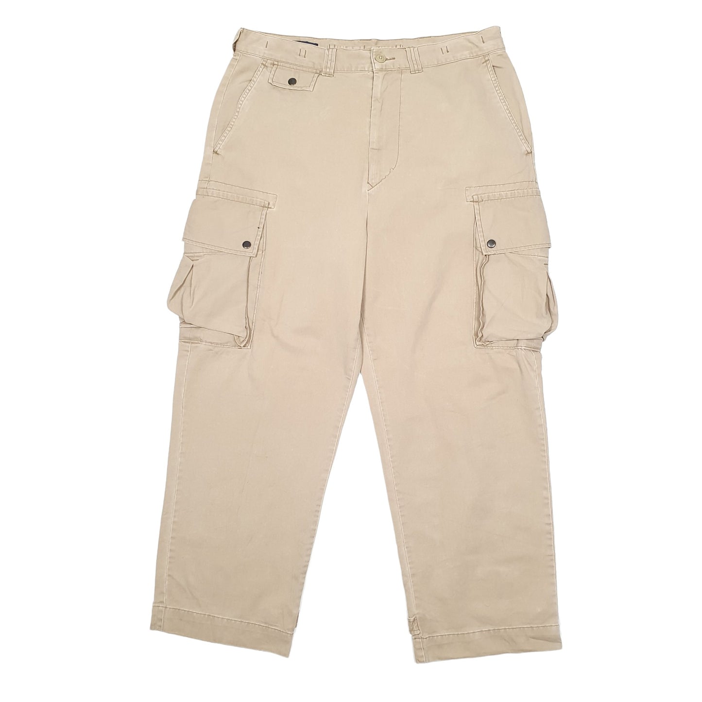 Mens Beige Polo Ralph Lauren Cargo Baggy Combat Cargo Trousers