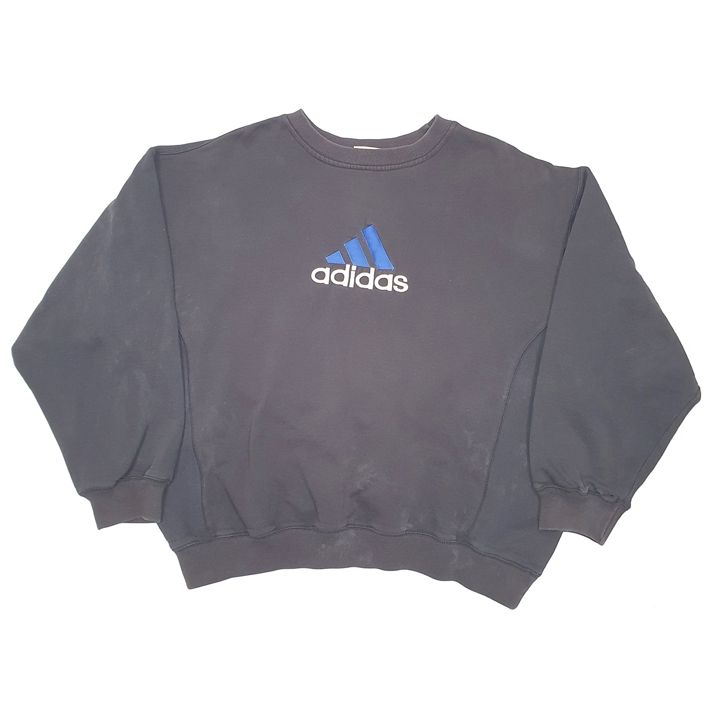 Mens Black Adidas Vintage Crewneck Jumper