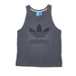 Mens Black Adidas Vest Top Short Sleeve T Shirt