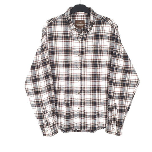 Mountain Ridge Shacket Overshirt Long Sleeve Regular Fit Check Shirt White