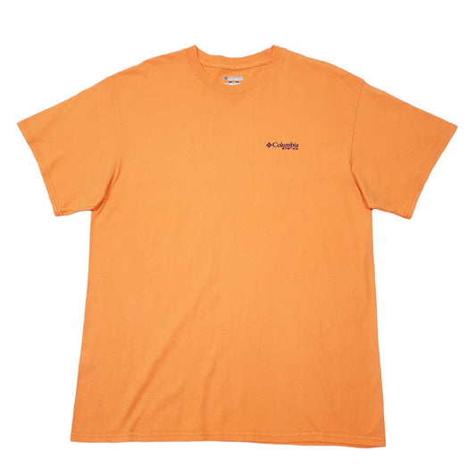 Mens Orange Columbia Sportswear Performance Fishing Gear PFG Short Sleeve T Shirt