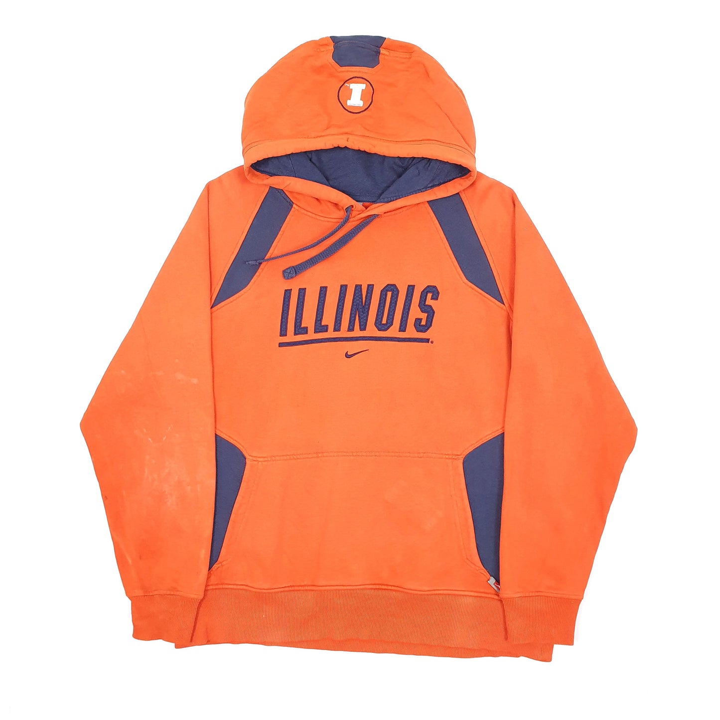 Mens Orange Nike Team University of Illinois Hoodie Jumper