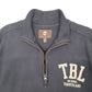 Mens Black Timberland Spellout Quarter Zip Jumper