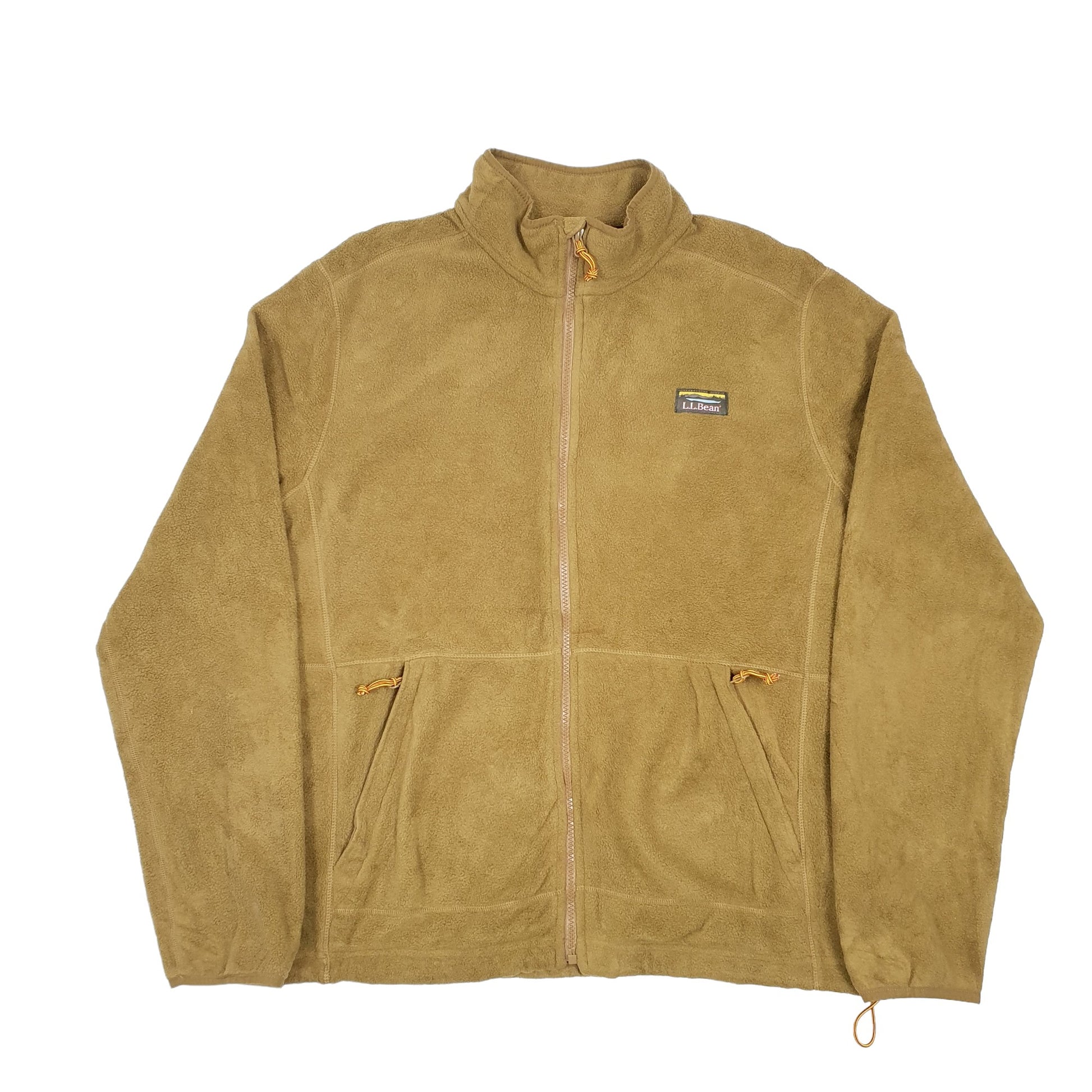 L.L.Bean Full Zip Fleece L Brown