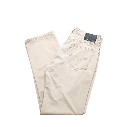 Levis 514 Straight Fit Jeans W33 L32 Beige