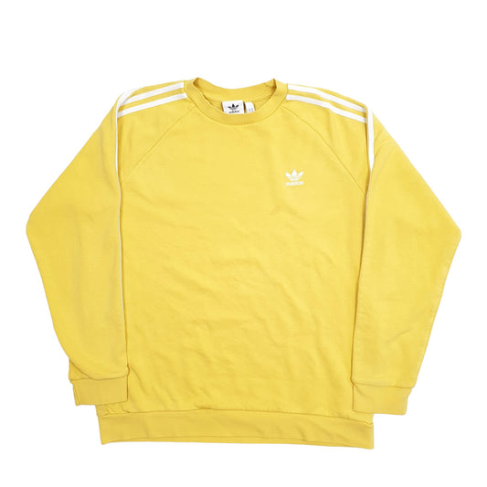 Mens Yellow Adidas Crewneck Jumper