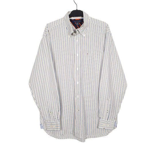 Tommy Hilfiger Long Sleeve Regular Fit Striped Shirt White