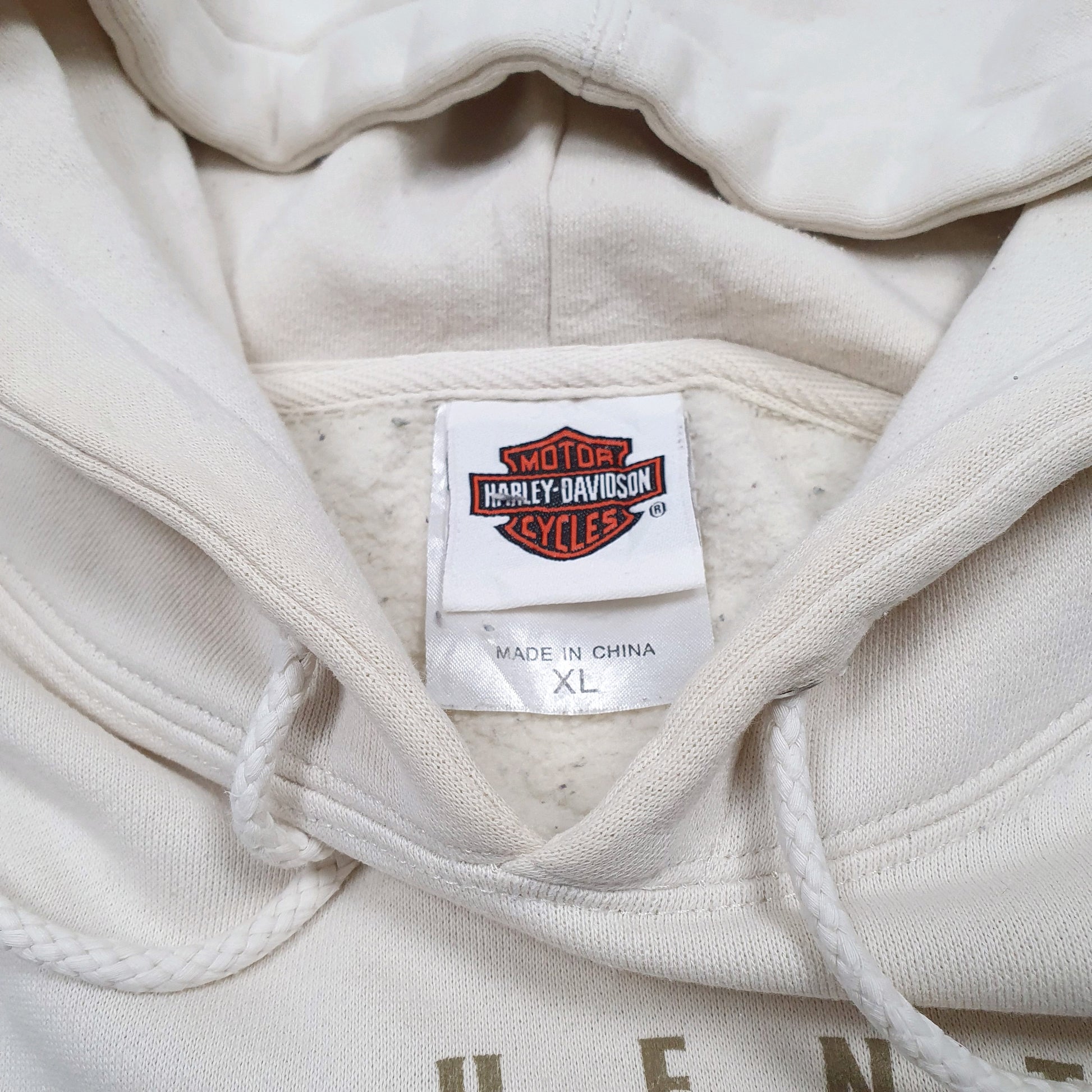 Mens Cream Harley Davidson Motorcycles Biker 1903 Maryland Eagle Hoodie Jumper