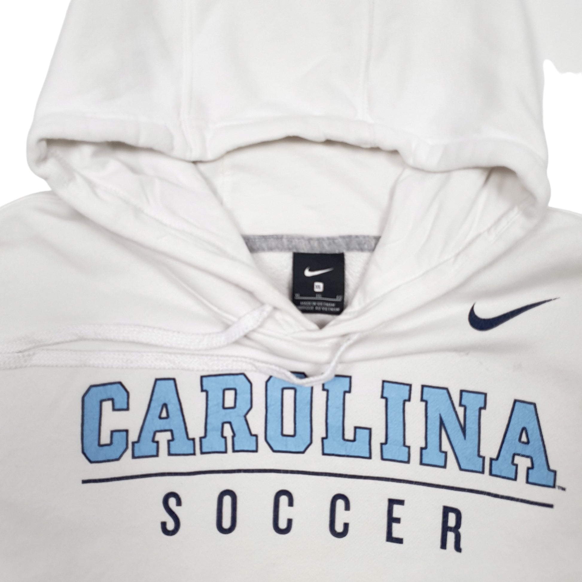 Mens White Nike Spellout Hoodie Jumper