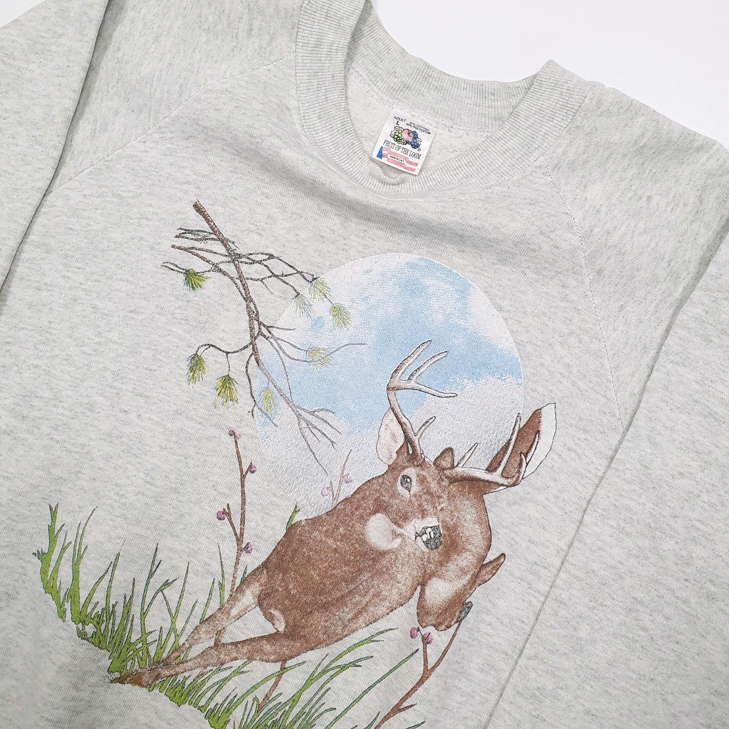 Fruit of the Loom 1990's Crewneck M Grey