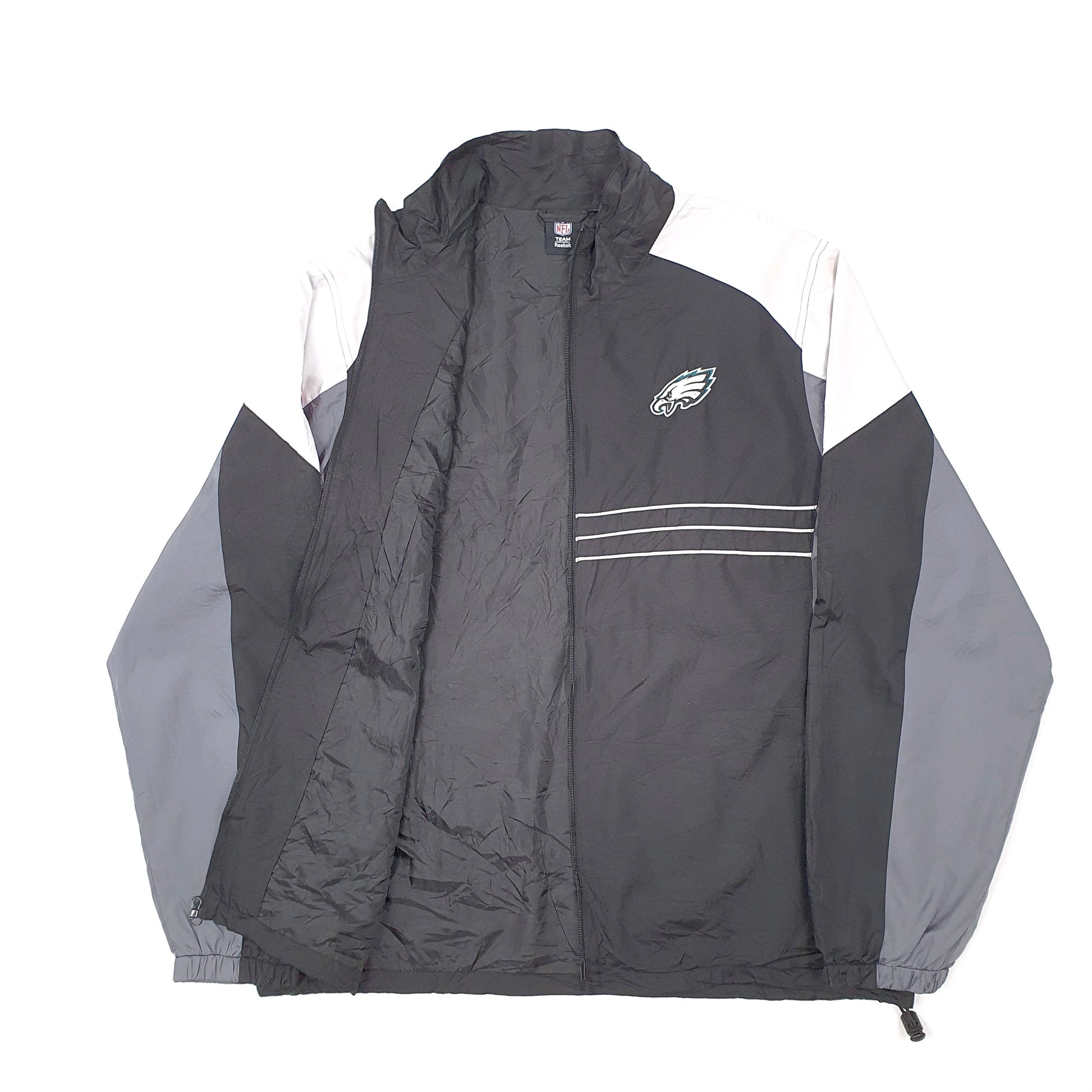 Mens Black NFL Reebok Philadelphia Eagles USA Football  Coat