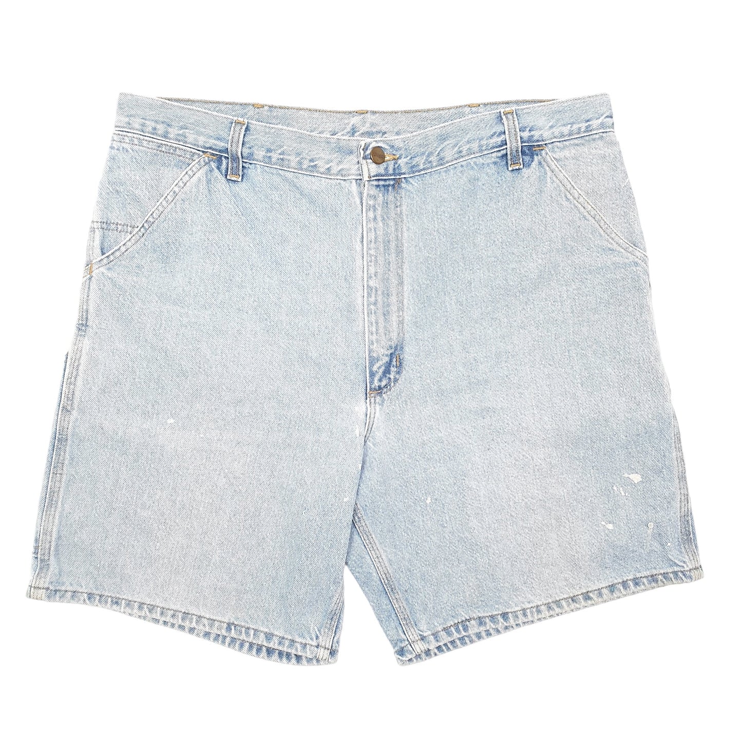 Mens Blue Carhartt Carpenter Workwear Denim Shorts