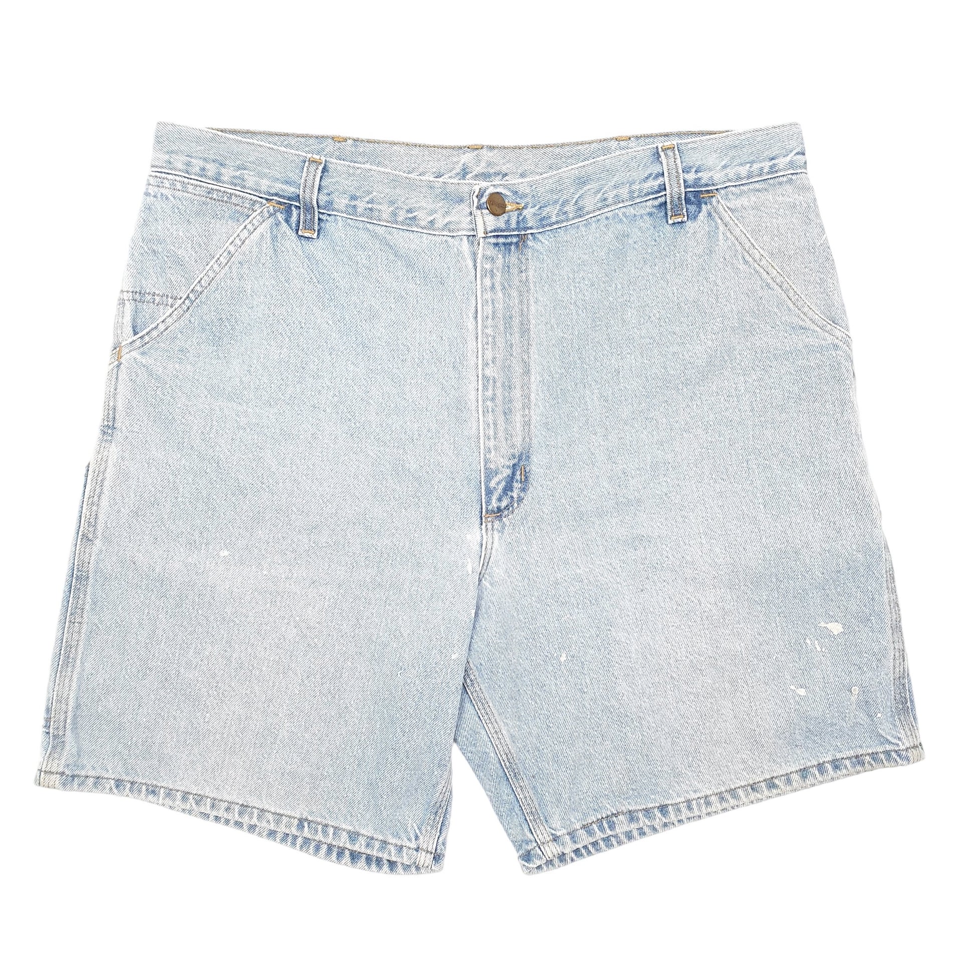 Mens Blue Carhartt Carpenter Workwear Denim Shorts