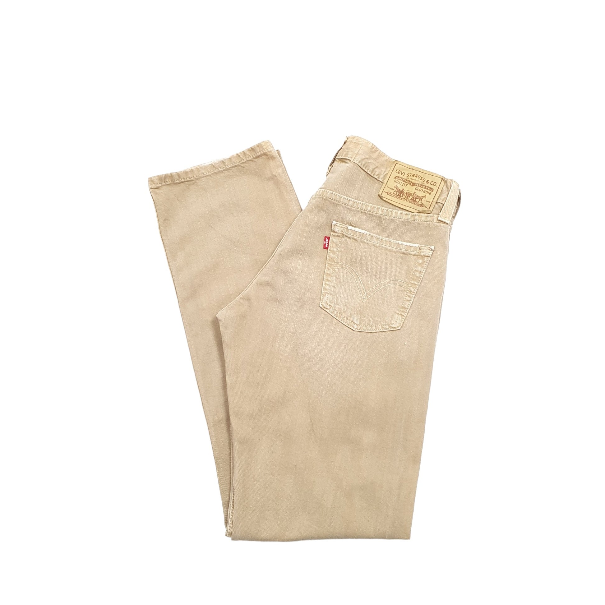 Levis 514 Straight Fit Slim Jeans W30 L32 Beige