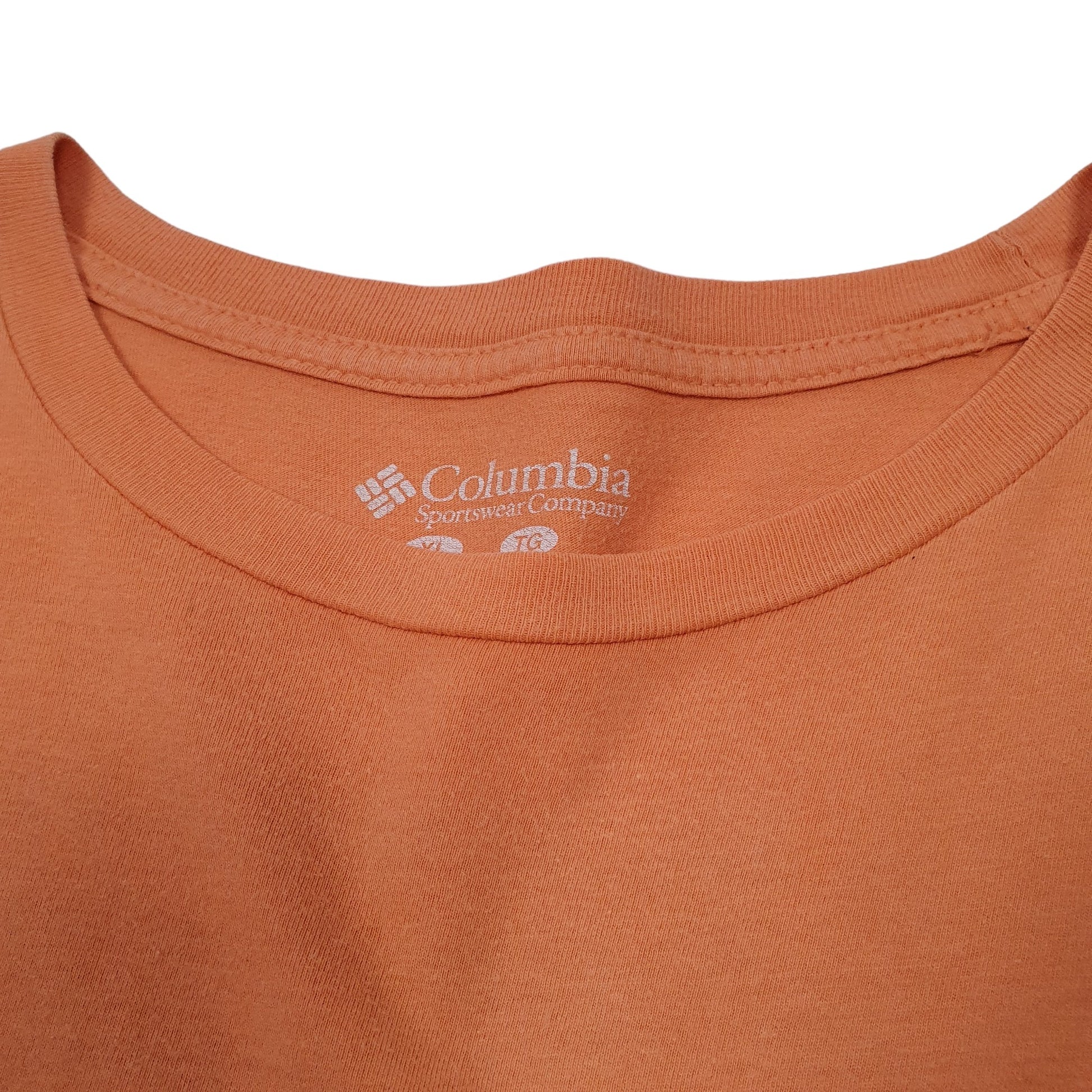 Mens Orange Columbia Sportswear Performance Fishing Gear PFG Short Sleeve T Shirt