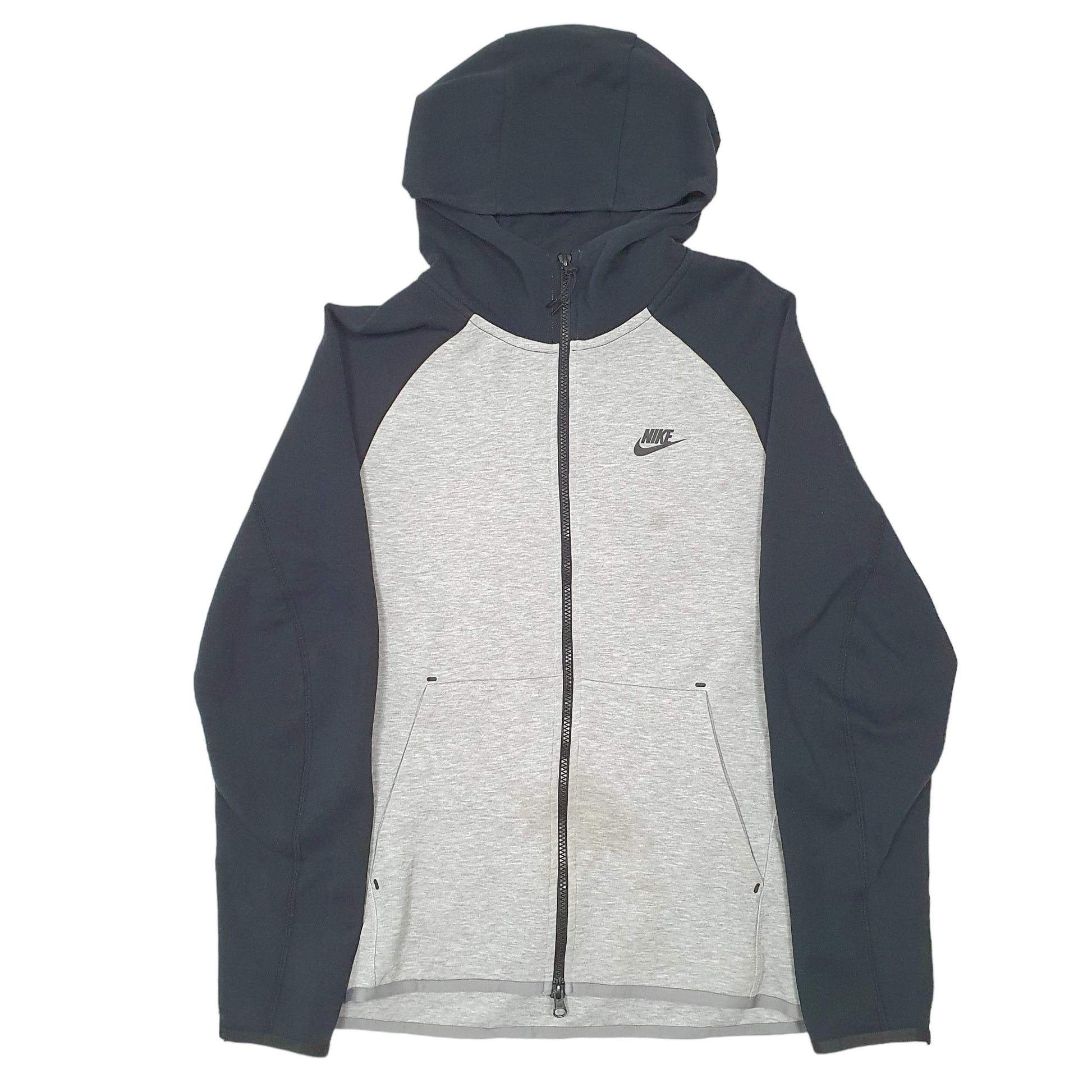 Mens Grey Nike Hoodie Full Zip Jumper