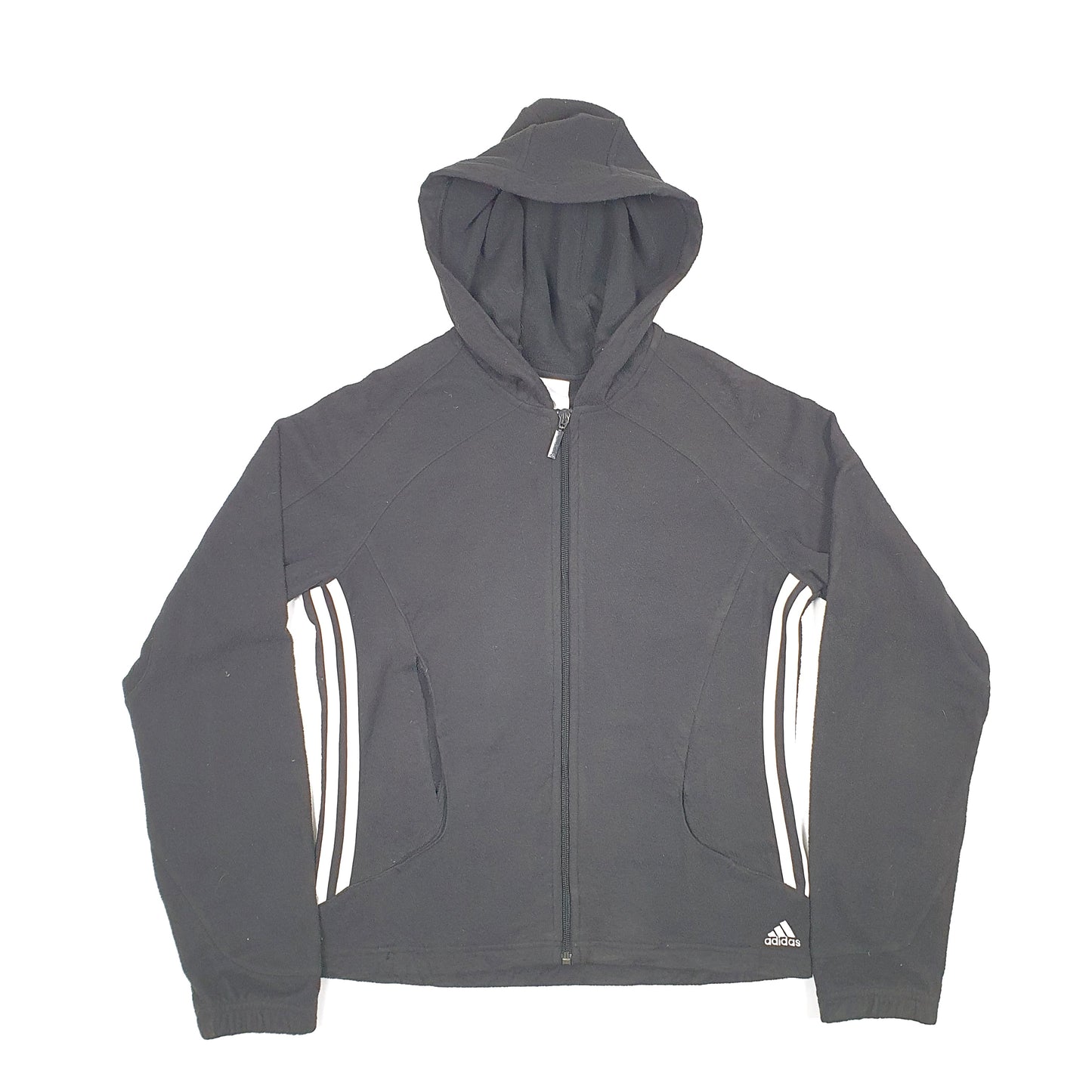 Adidas Hooded full zip Quarter Zip Fleece XS Black