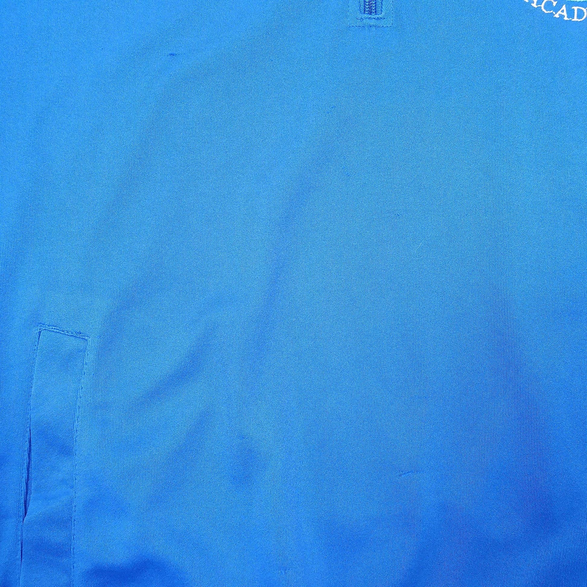 Mens Blue Kappa Cambrian Miners Football Soccer Active Academy Quarter Zip Jumper