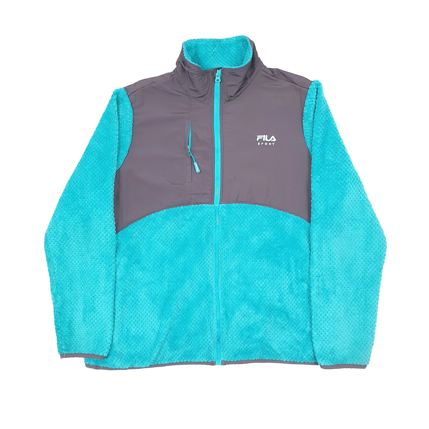 Fila Spellout Full Zip Fleece M Blue