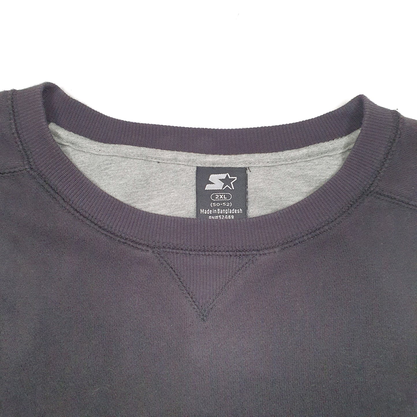 Mens Black Starter  Crewneck Jumper