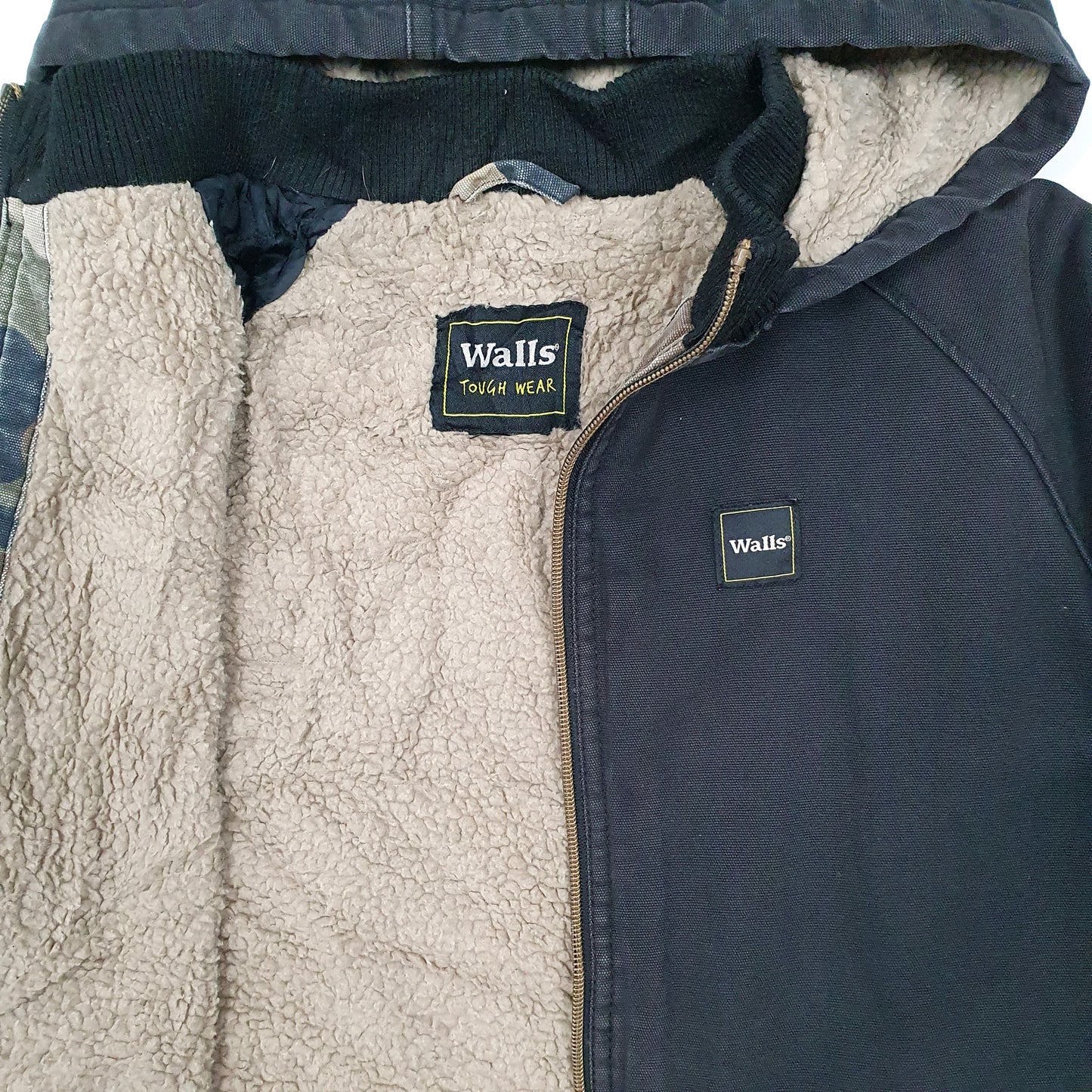 Mens Grey Walls Active Detroit Sherpa Workwear Coat