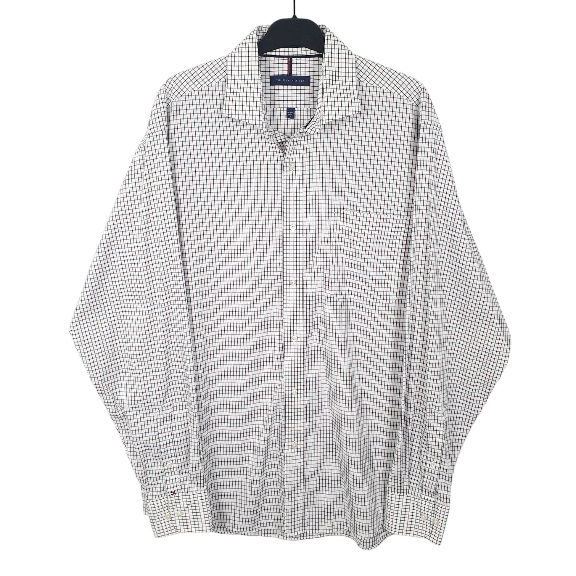 Tommy Hilfiger Long Sleeve Regular Fit Check Shirt White