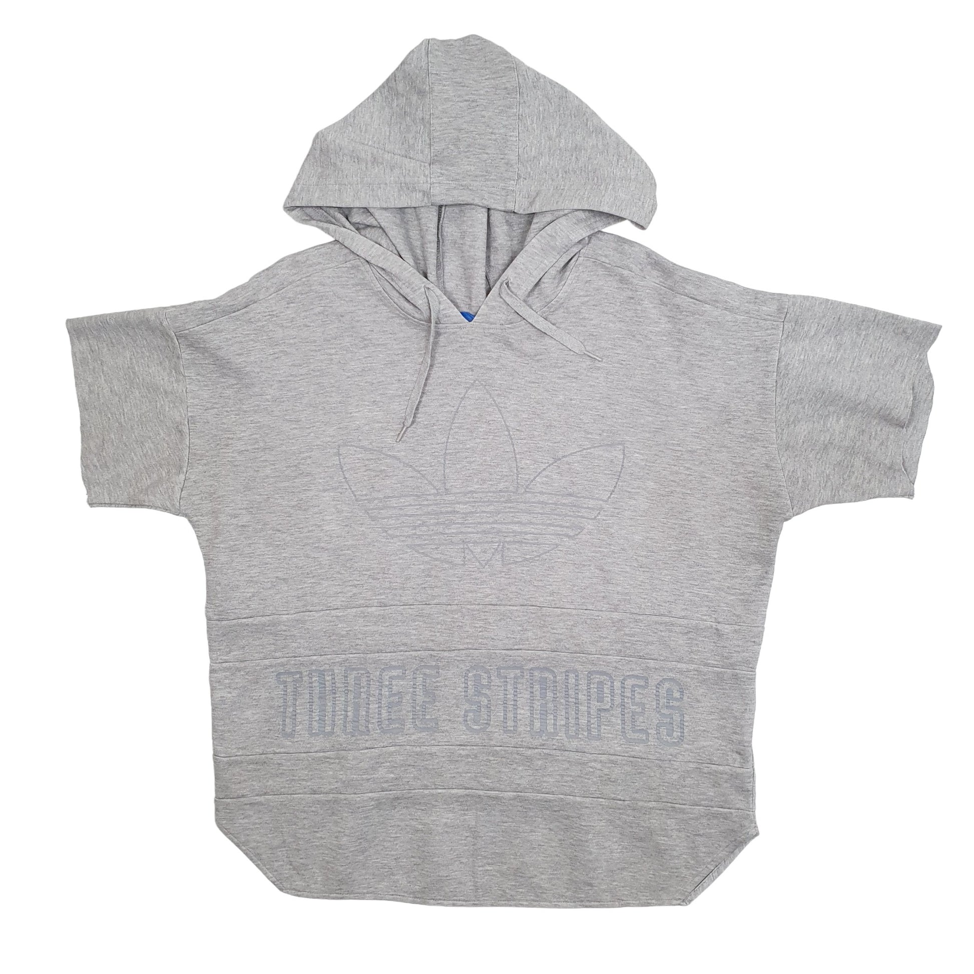 Mens Grey Adidas Spellout Hoodie Jumper