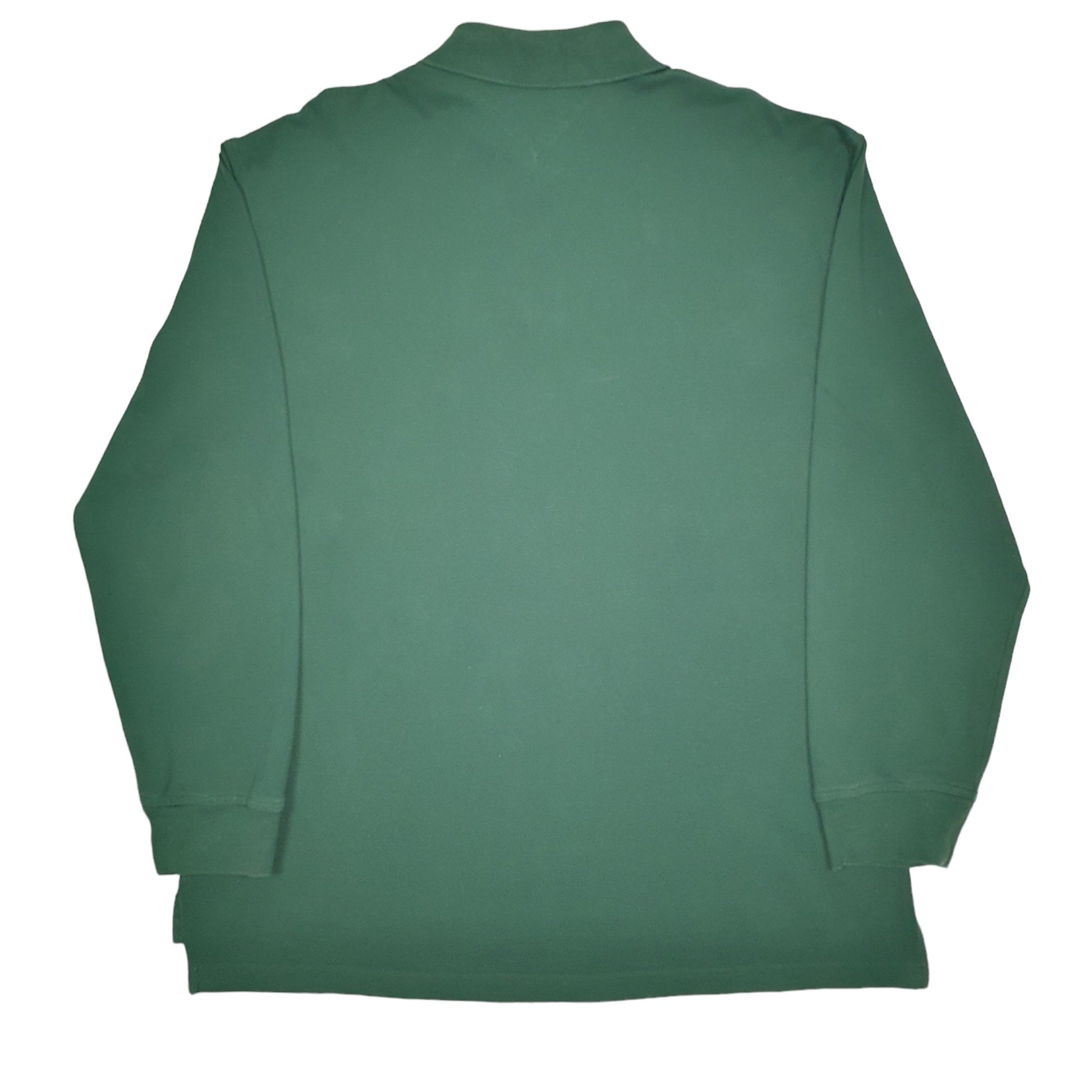Mens Green Tommy Hilfiger  Long Sleeve Polo Shirt