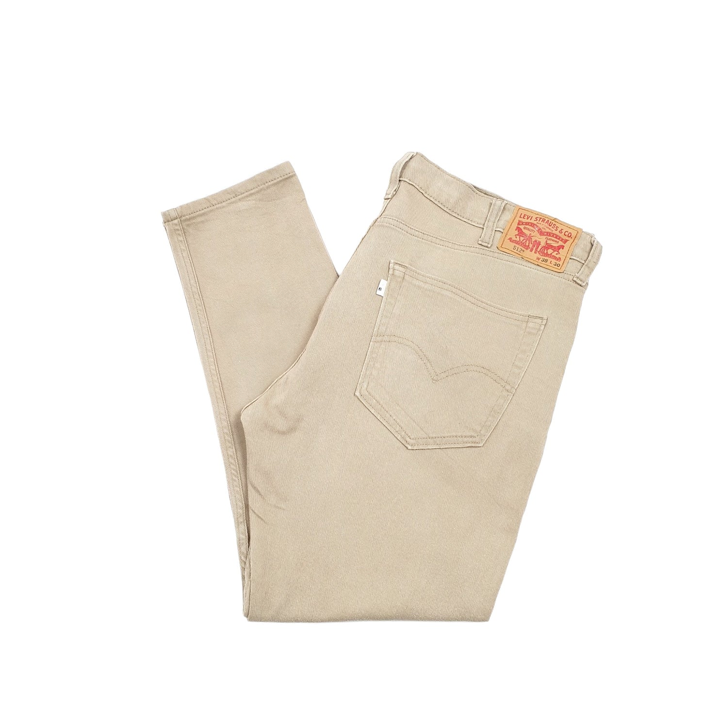 Levis 512 Slim Fit Jeans W38 L28 Beige