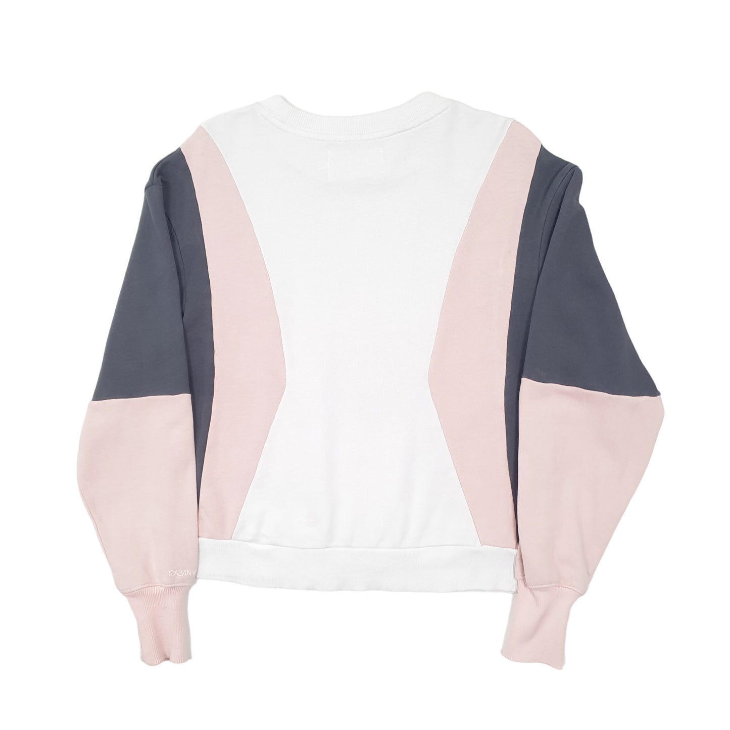 Womens White Calvin Klein Spellout Crewneck Jumper