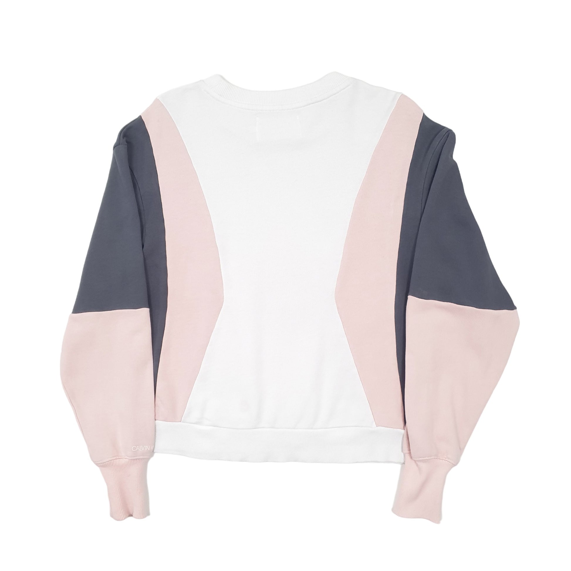 Womens White Calvin Klein Spellout Crewneck Jumper