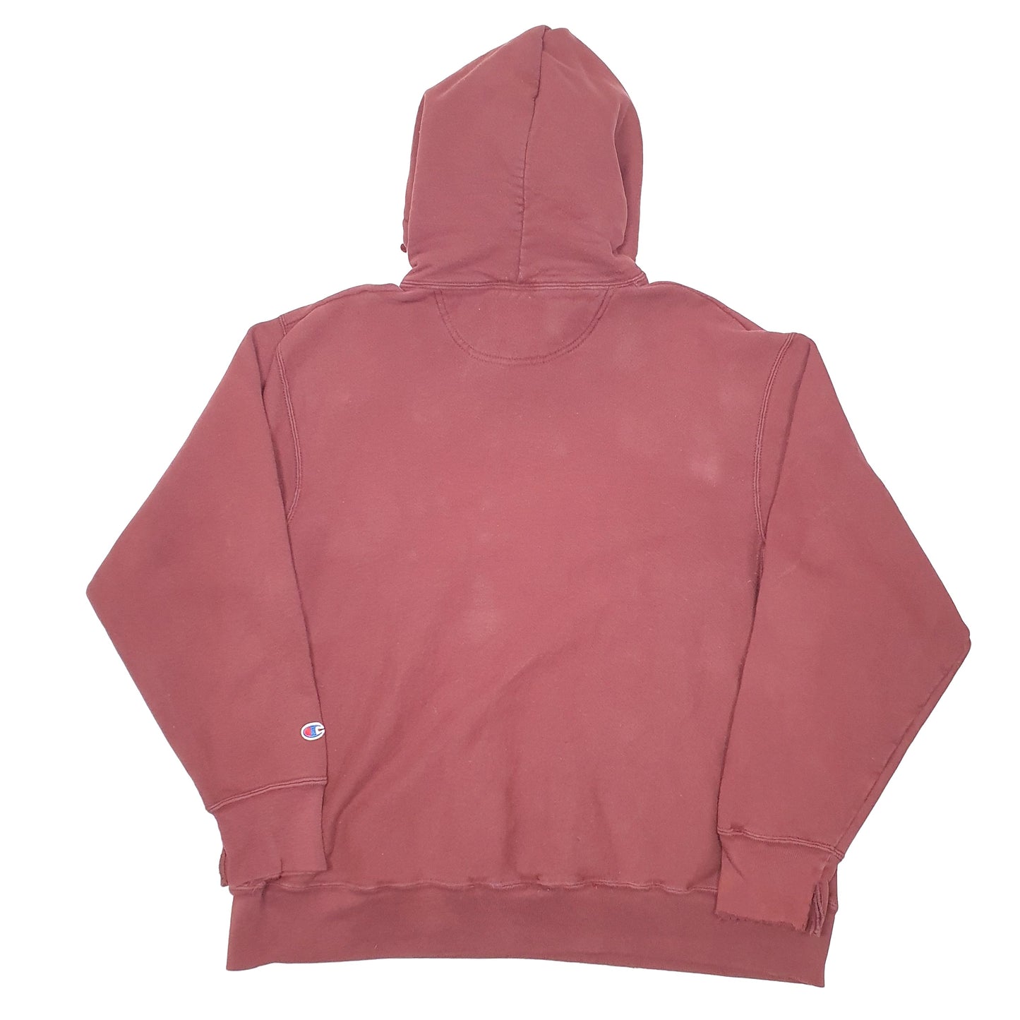 Mens Burgundy Champion Boston College Reverse Weave Hoodie Jumper