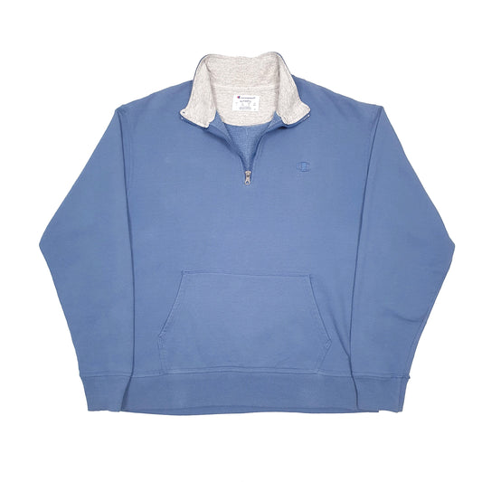 Champion Quarter Zip L Blue