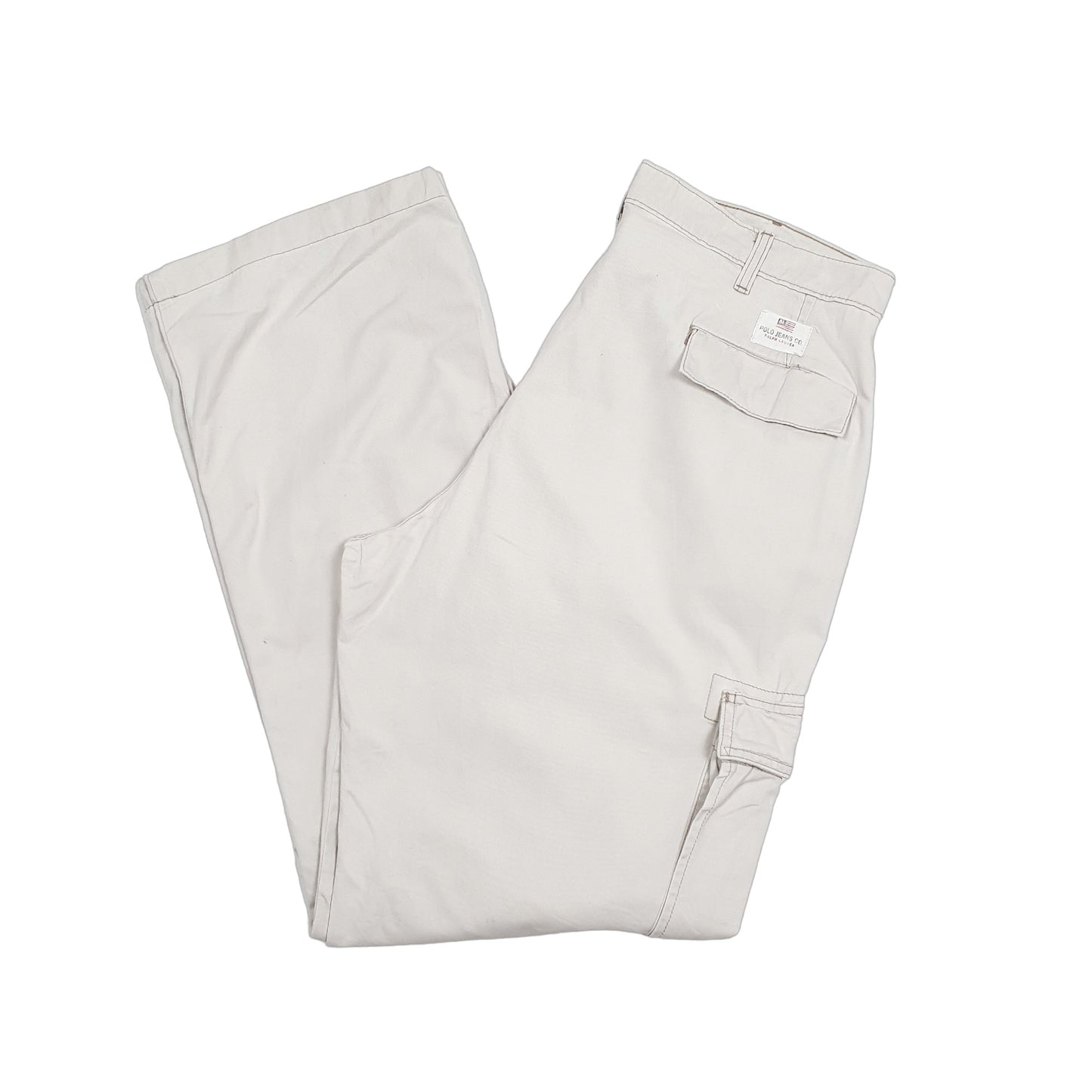 Mens Beige Polo Ralph Lauren Polo Jeans Freighter Combat Cargo Trousers