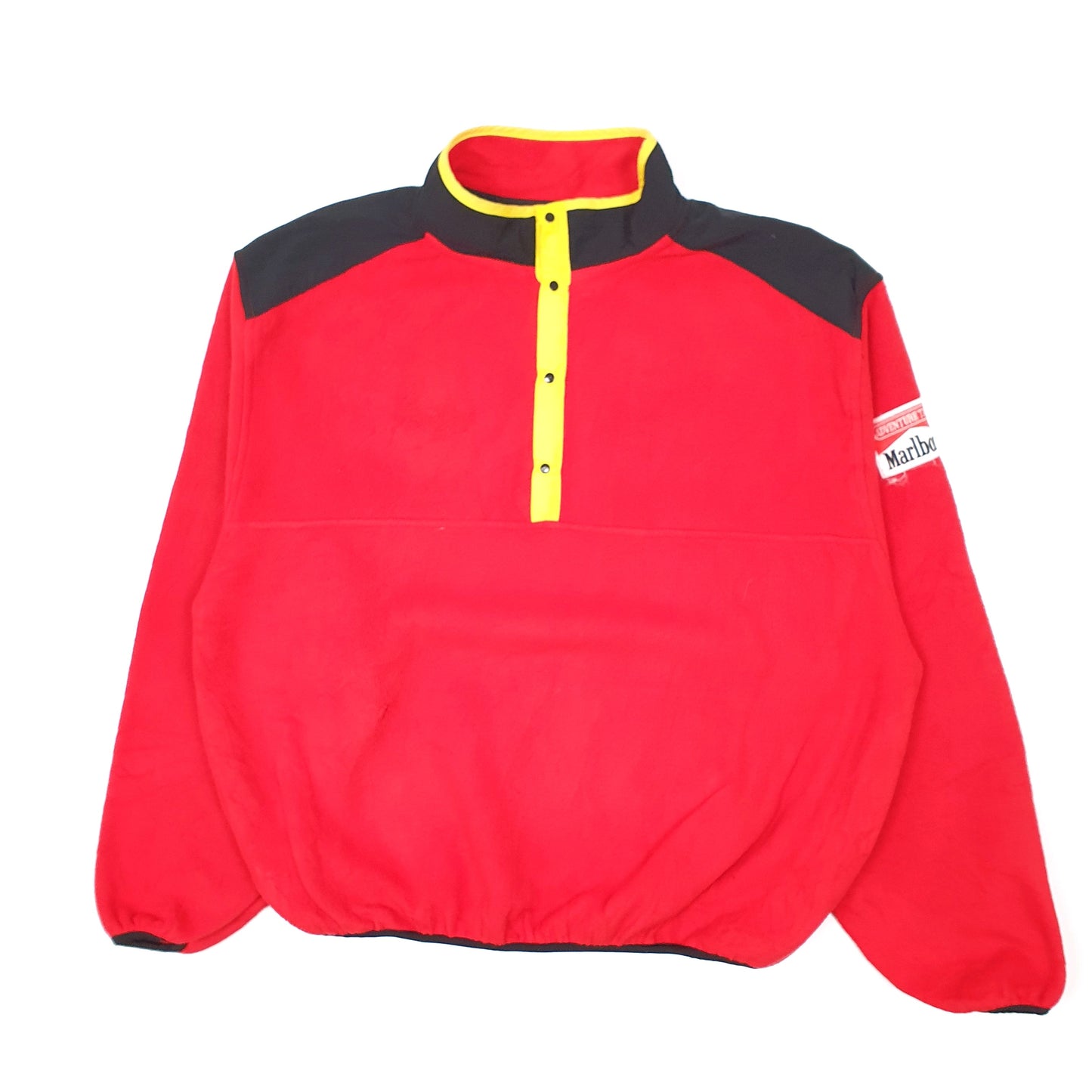 Mens Red Marlboro Adventure Team Quarter Zip Jumper