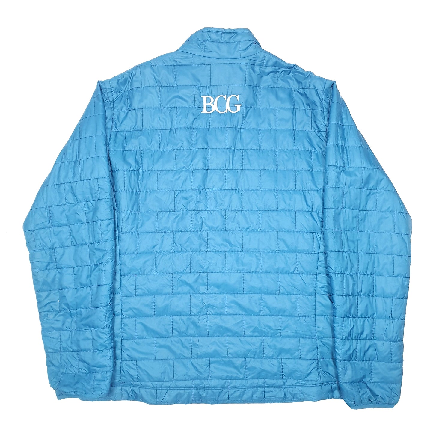 Mens Blue Patagonia Boston Consulting Group BCG Primaloft  Coat