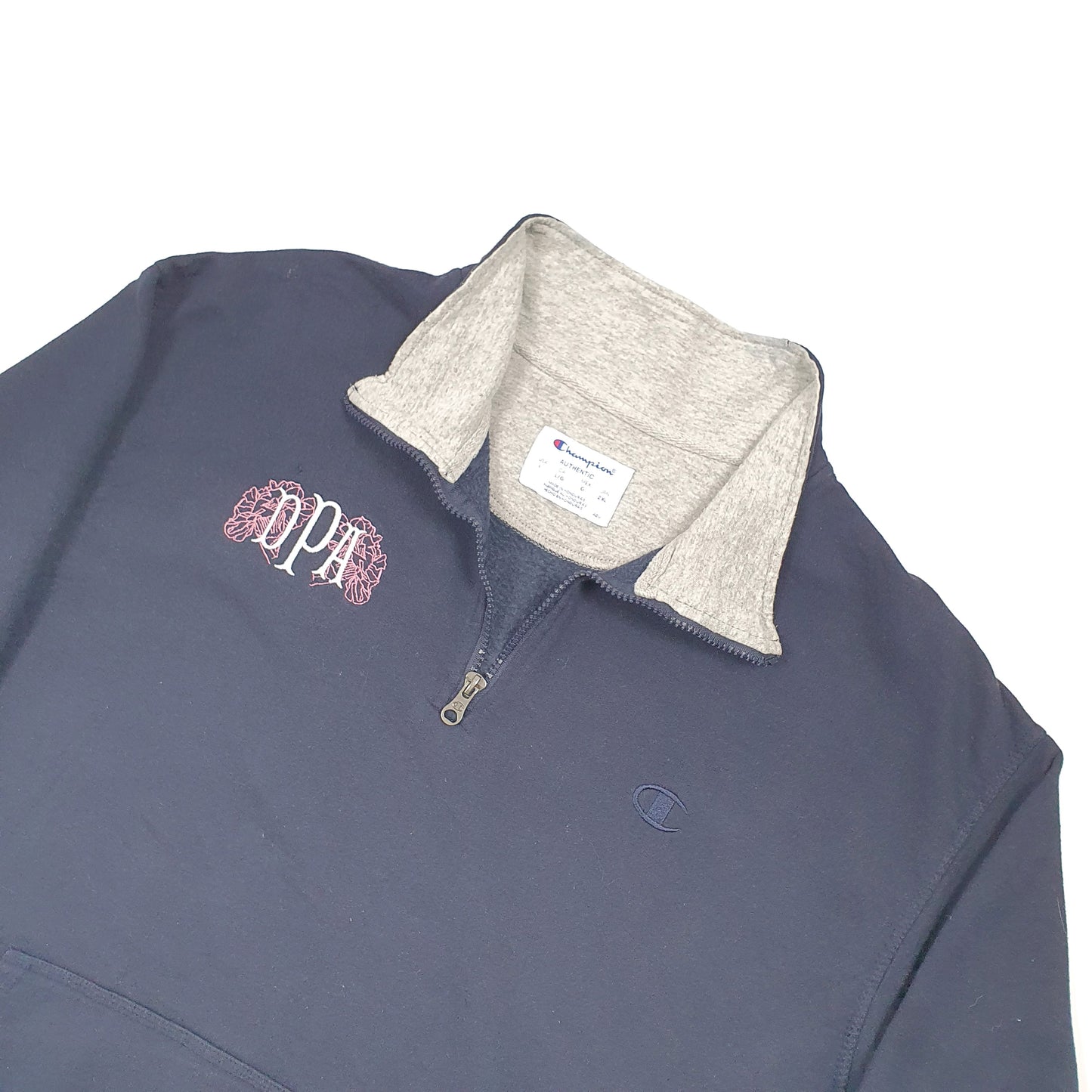 Champion Quarter Zip L Navy