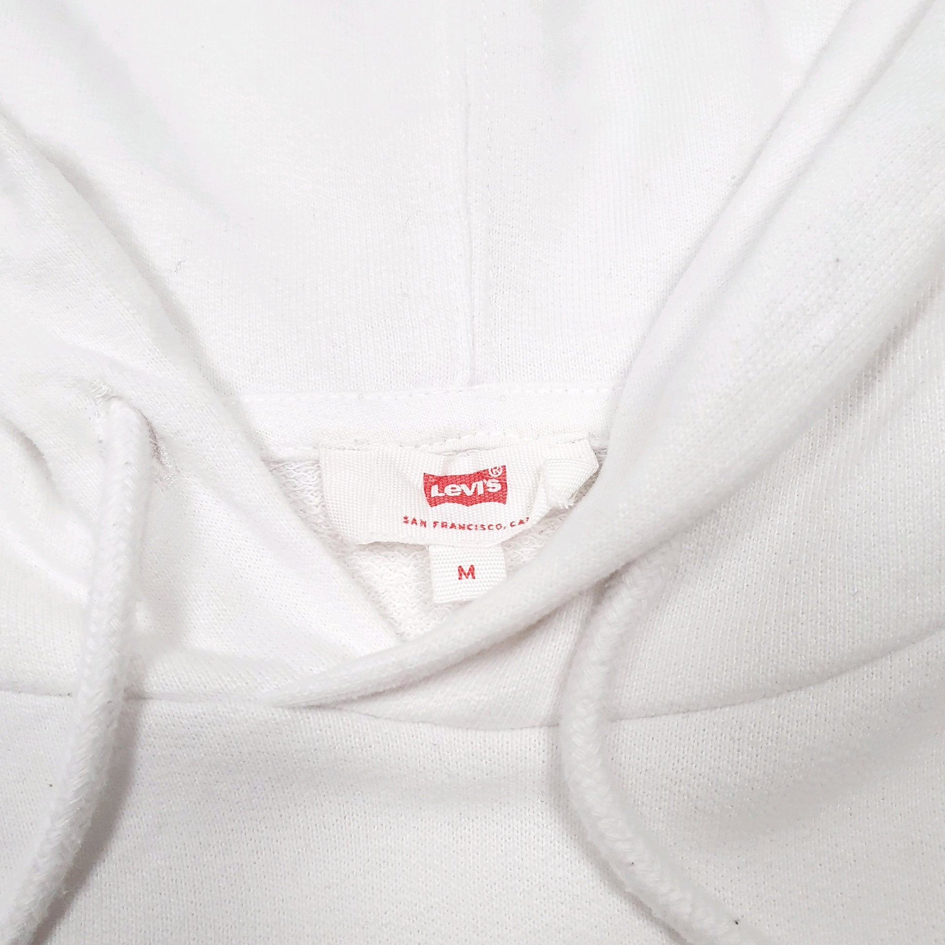 Mens White Levis  Hoodie Jumper
