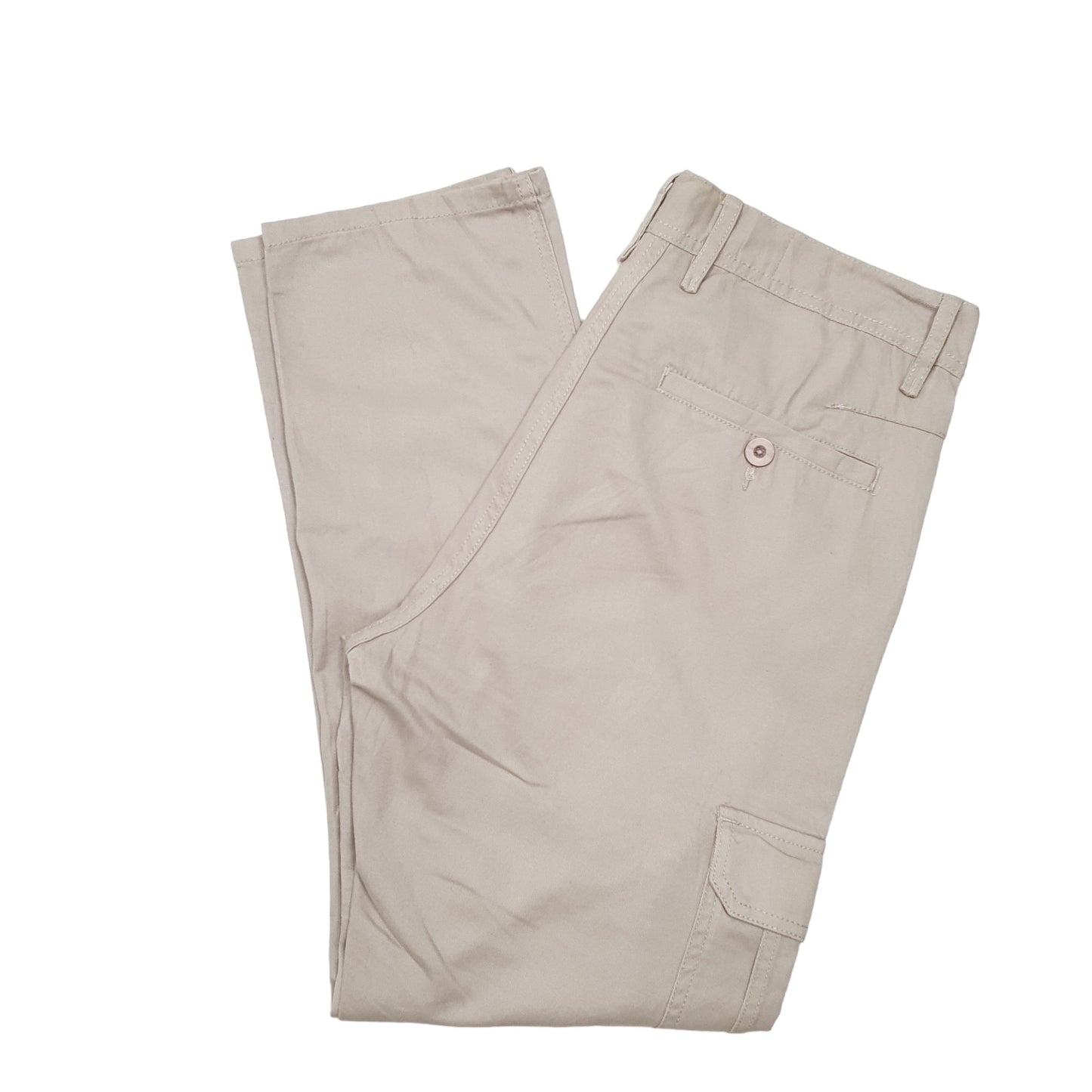 Mens Beige Michael Brandon Combat Pants Cargo Trousers