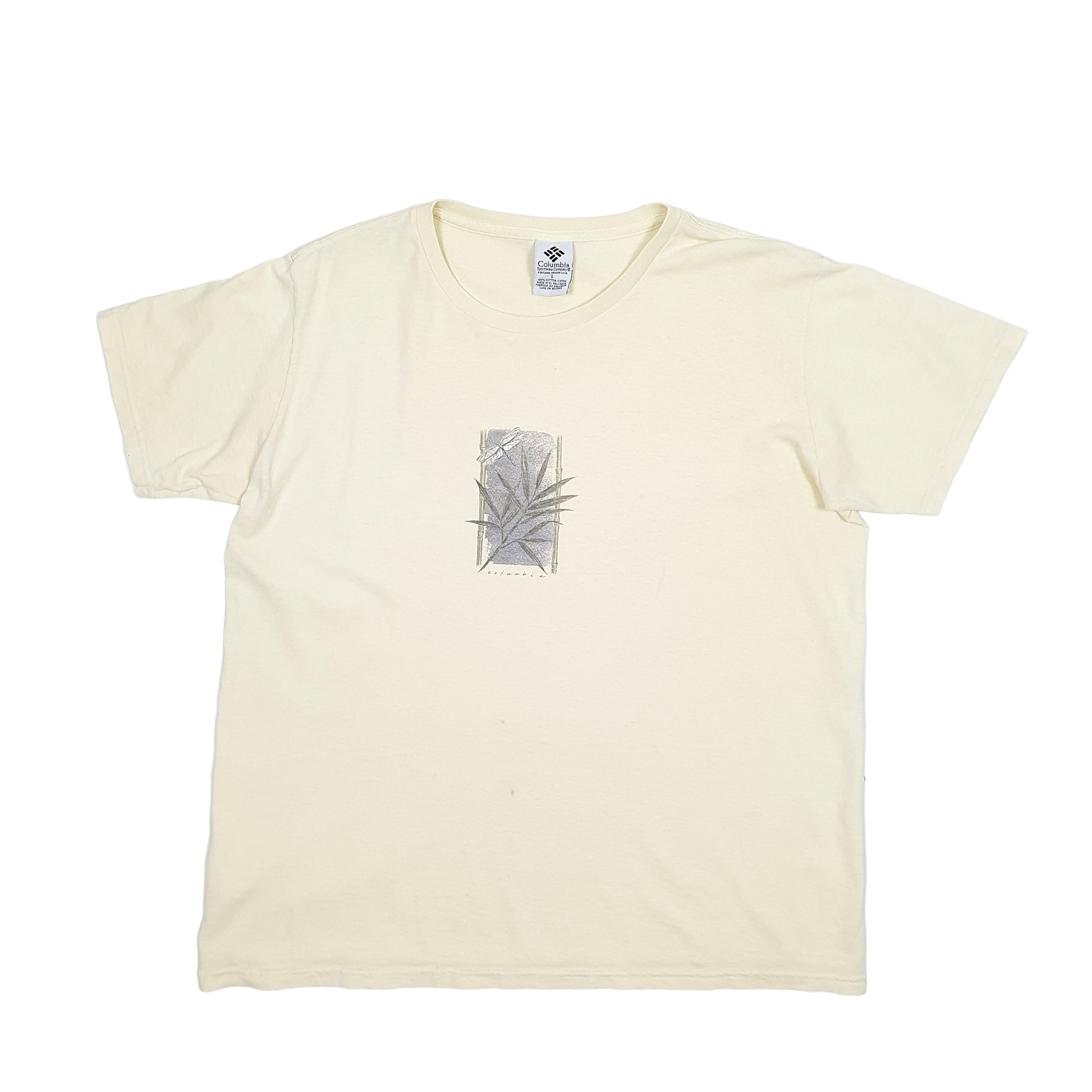 Mens Yellow Columbia Sportswear  Short Sleeve T Shirt