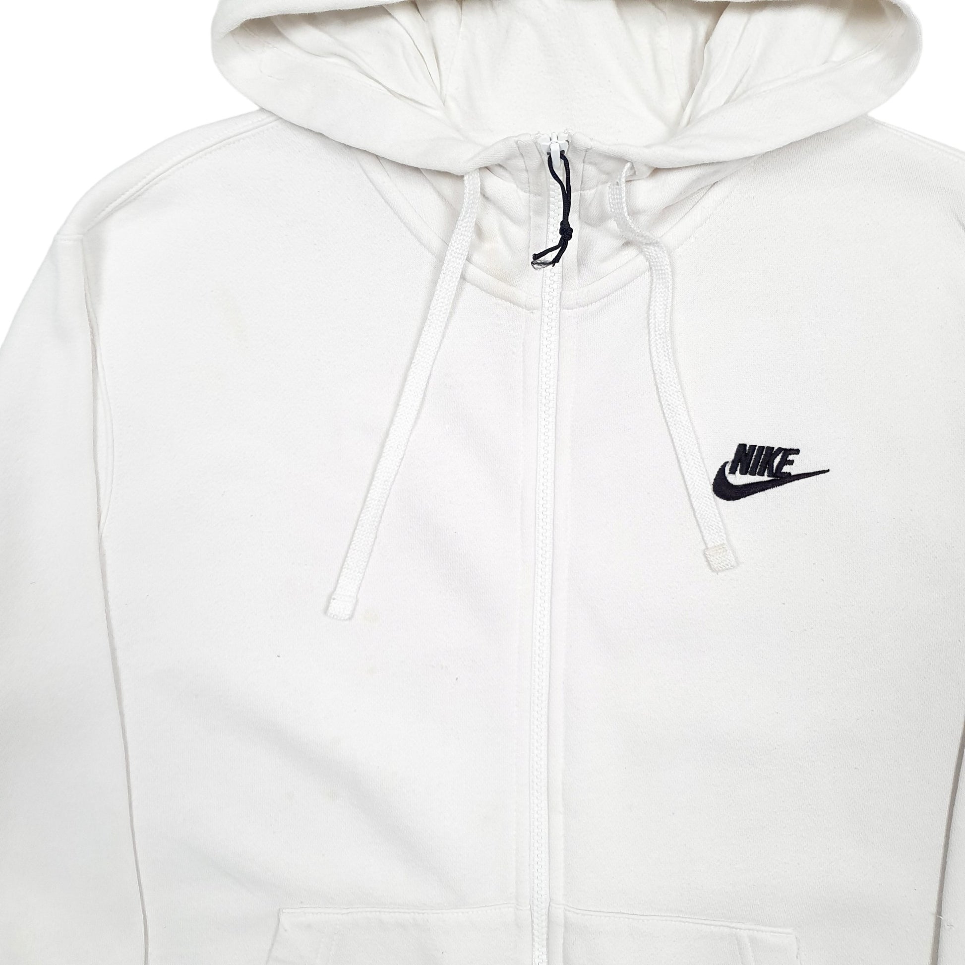 Mens White Nike Hoodie Full Zip Jumper