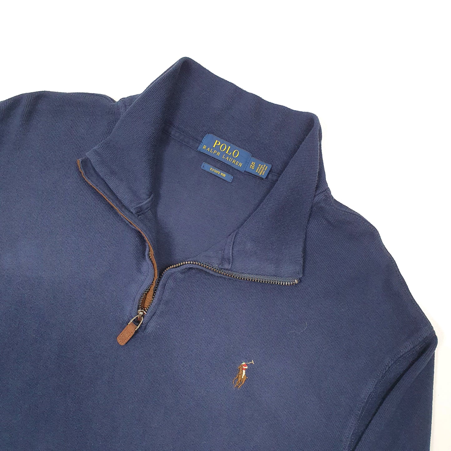 Polo Ralph Lauren Estate Rib Quarter Zip XL Navy