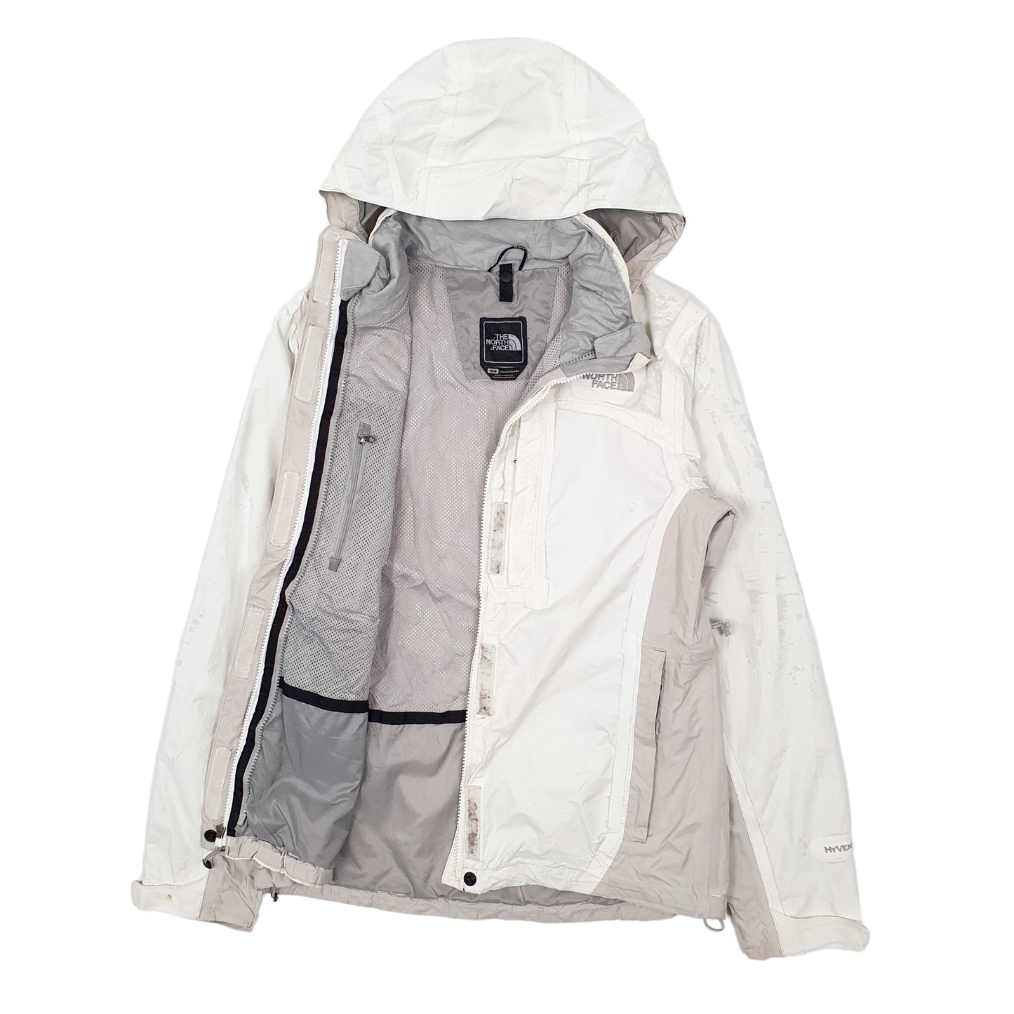Womens White The North Face Hyvent  Coat