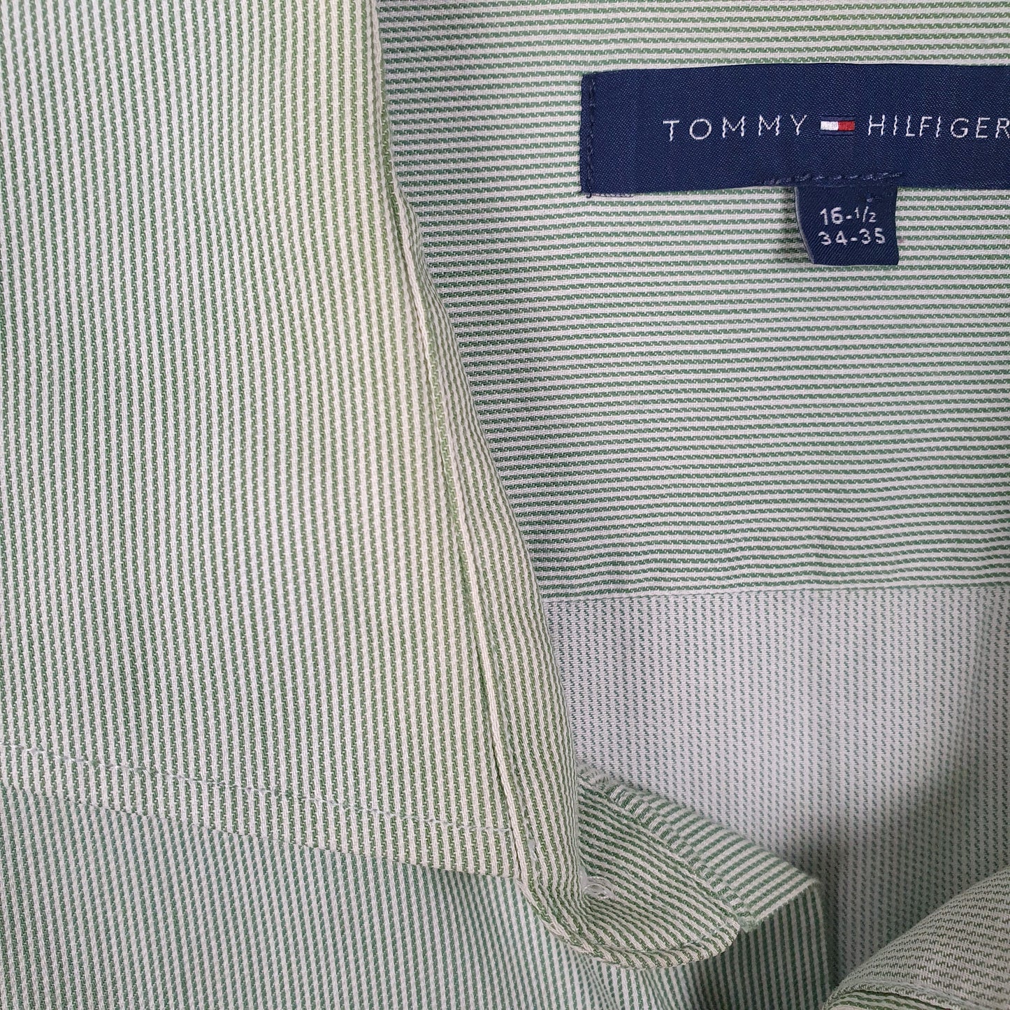 Tommy Hilfiger Long Sleeve Slim Fit Striped Shirt Green