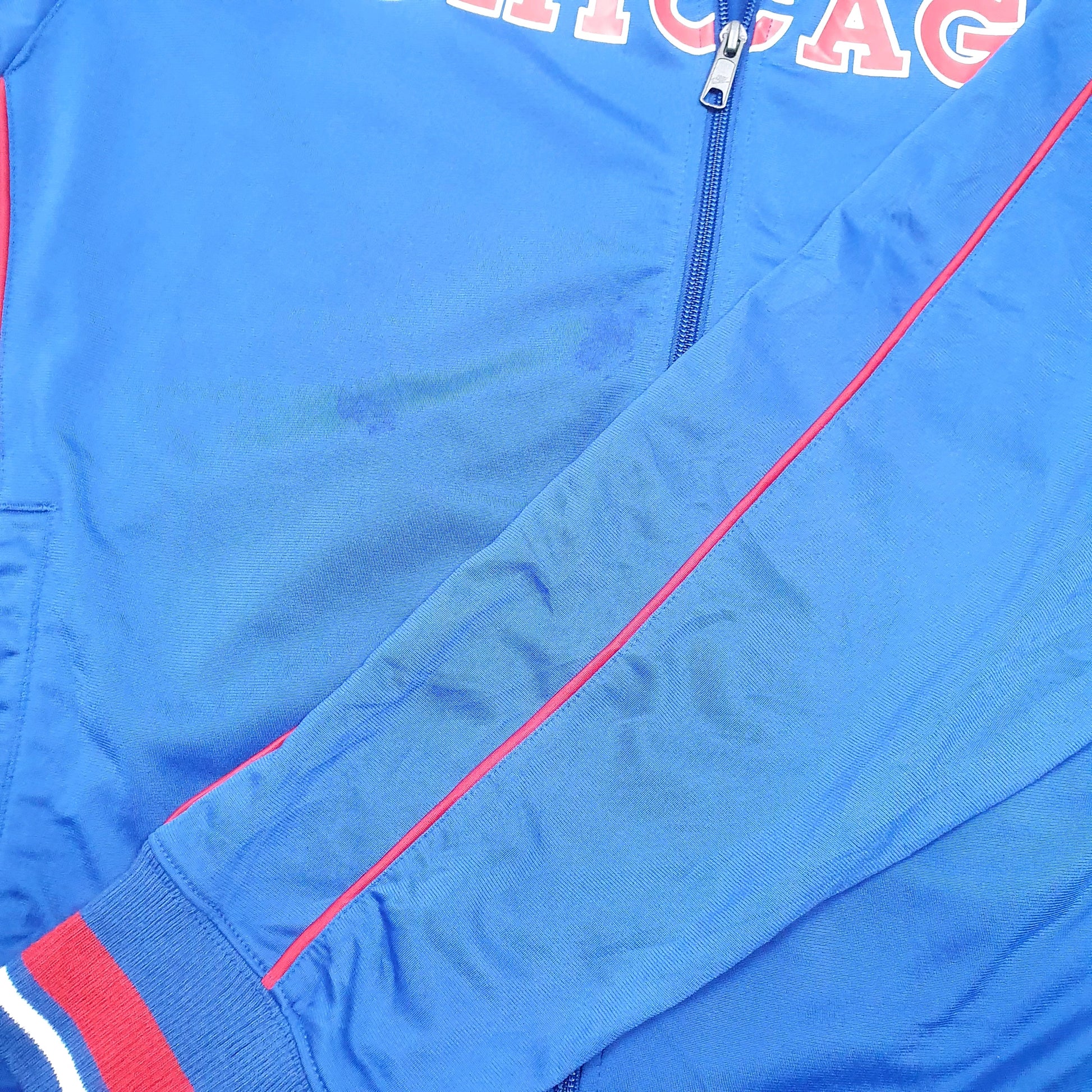 Mens Blue Nike Chicago Cubs Baseball MLB Active Full Zip Jumper