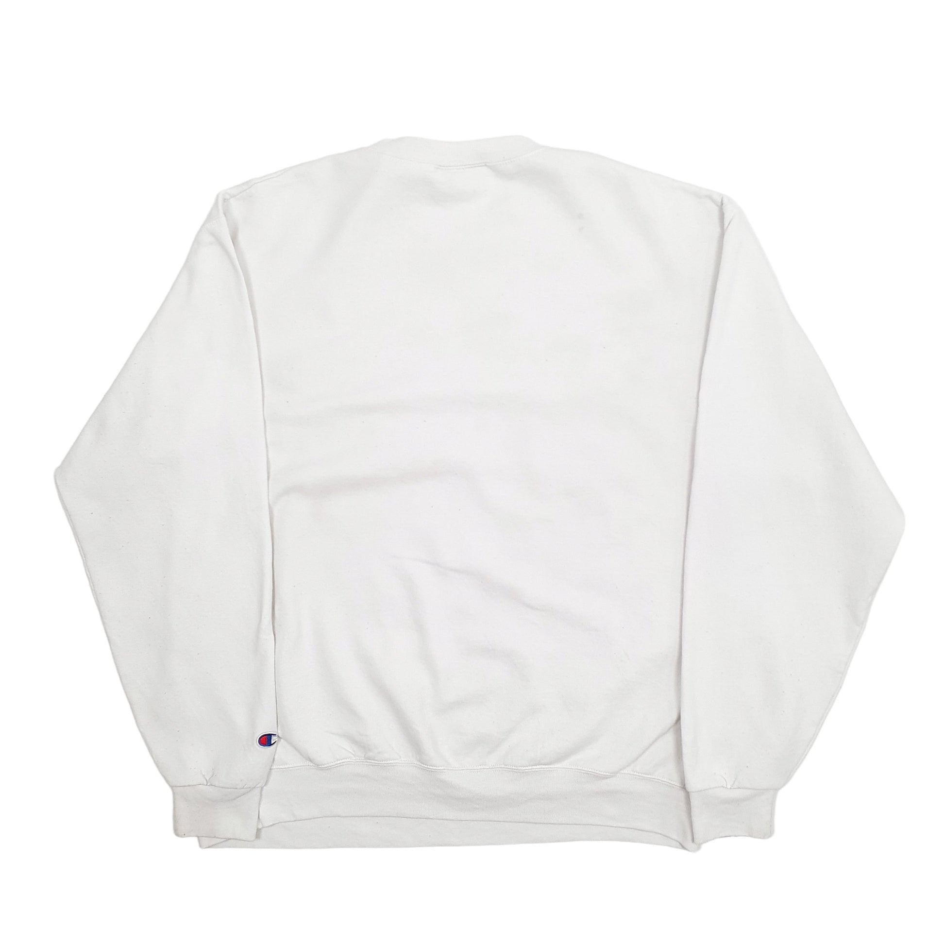 Mens White Champion USA College SDSU Crewneck Jumper