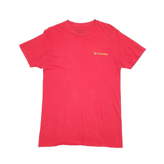 Mens Red Columbia Sportswear  Short Sleeve T Shirt